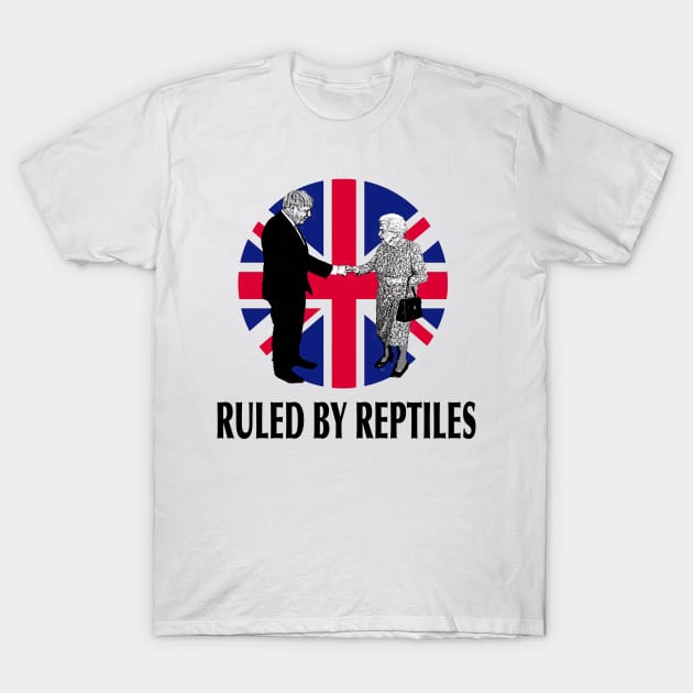 Boris and The Queen - Ruled By Reptiles T-Shirt by RichieDuprey